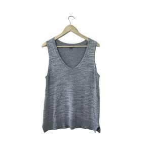 Lilla P X-Large Sweater Knit Tunic Tank Top Sleeveless Cotton Silk Womens